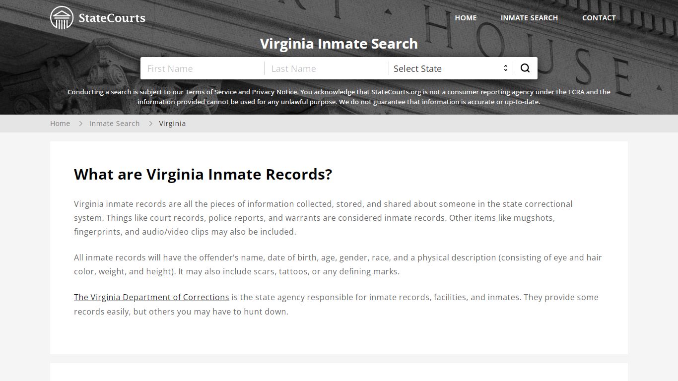 Virginia Inmate Search, Prison and Jail Information ...